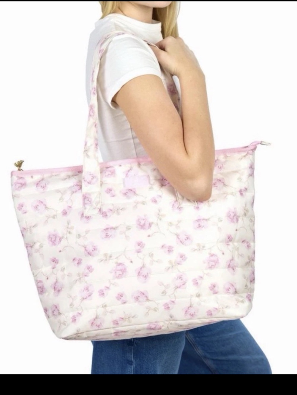 LoveShackFancy x Target Quilted Tote Bag